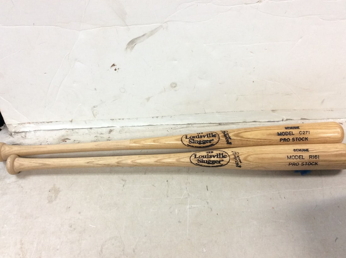 Wooden baseball bats(Louisville Sluggers, model C271 and model R161-longest 34in.) (1 of 1)