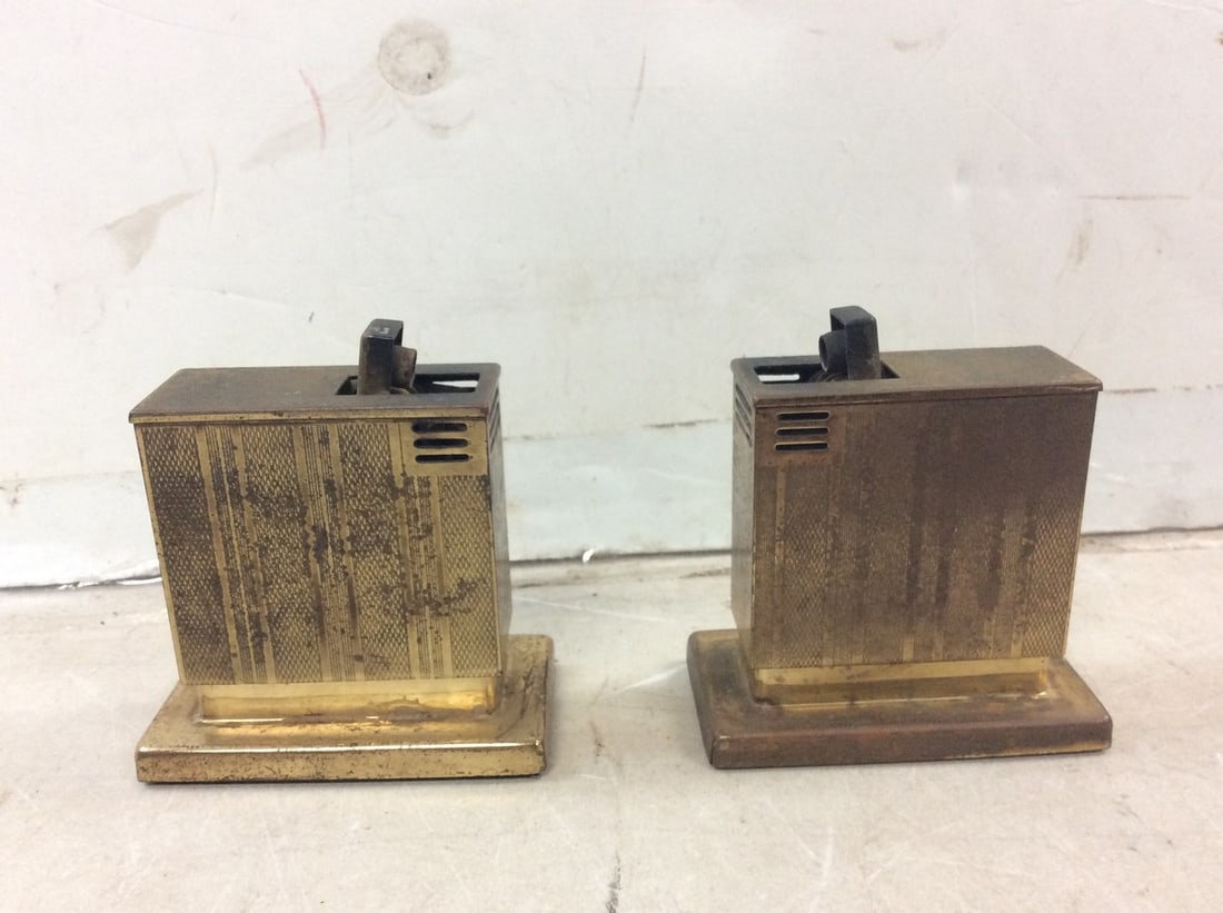 Vintage brass lighters signed (1 of 1)