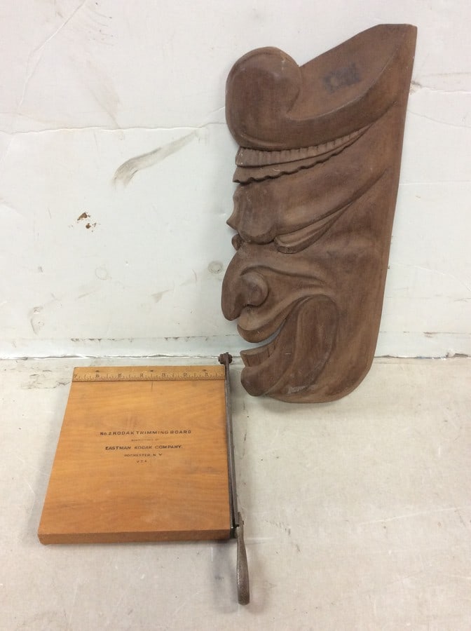 Kodak trimming board and tiki statue(15.5in.tall) (1 of 1)