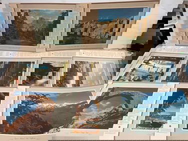 Vintage scenic prints(Acoma, Yosemite National Park, Diamond Head, and more- 12in.x17.5in.)