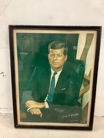 John F Kennedy portrait photograph (11.75in.x14.75in.)