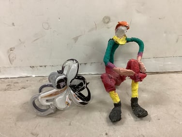 Decorative statue and art glass