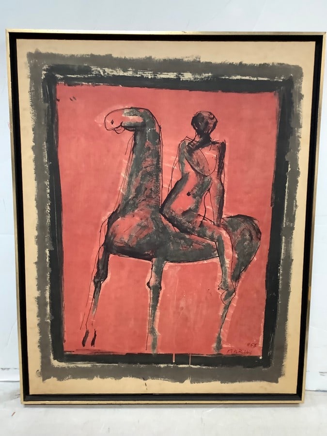 Framed Artwork Signed Narinc 1955 (25inx20in) (1 of 1)