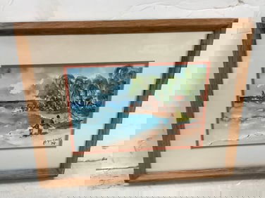 Framed Watercolor Artwork, Signed (12inx15in)