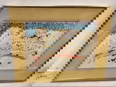 Framed Abstract Artwork Signed(16inx20in)