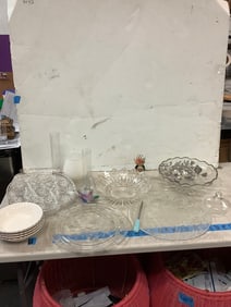 Hand blown glass, christmas cookie tray, jamaican rum, white bowls and more