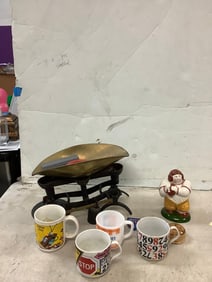 vintage scale, mugs and more