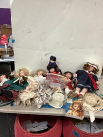 Lot of vintage dolls and more