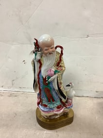 VIntage asian mud man 15in tall