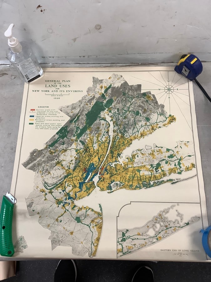 General plan of the land uses for new york and its enviroms 1928 21.5x20: General plan of the land uses for new york and its enviroms 1928 21.5x20