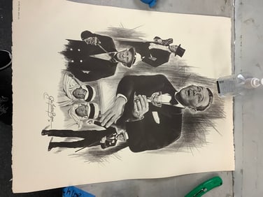 Vintage 1978 Glen FORTUNE BANSE sketching prints 26.5x20