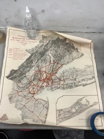 General plan of the railroad tracks for new york and its enviroms 1928 21.5x20