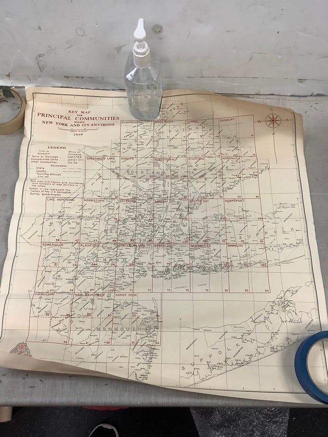 Key map for principal communities for new york and its enviroms 1928 21.5x20: Key map for principal communities for new york and its enviroms 1928 21.5x20