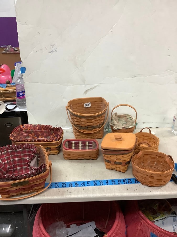 Longaberger wicker baskets signed on bottom (1 of 1)
