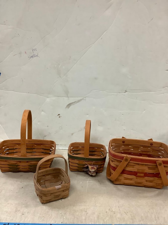 Longaberger wicker baskets signed on bottom (1 of 1)