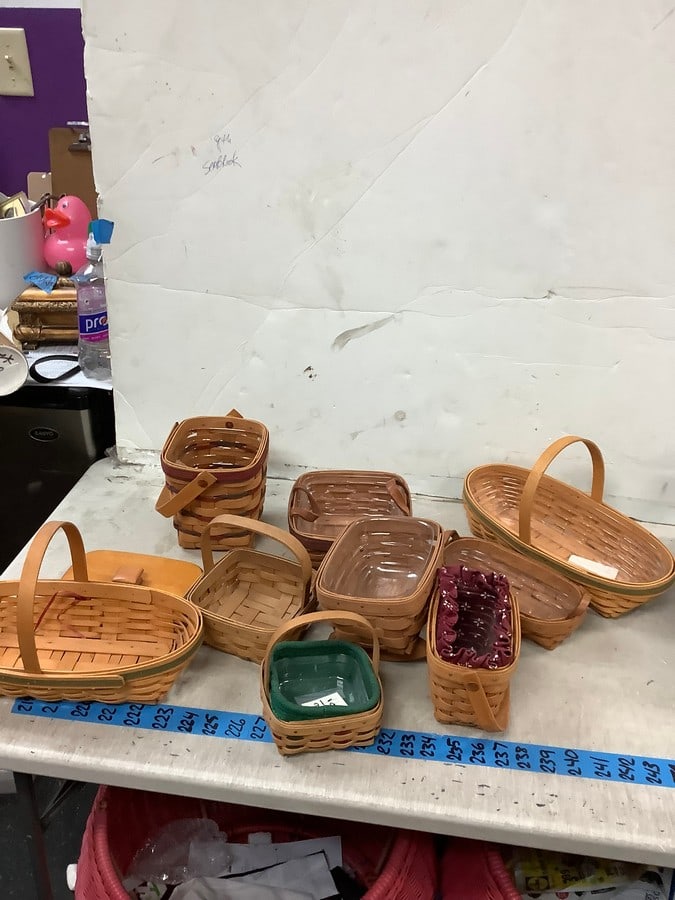 Longaberger wicker baskets signed on bottom (1 of 1)