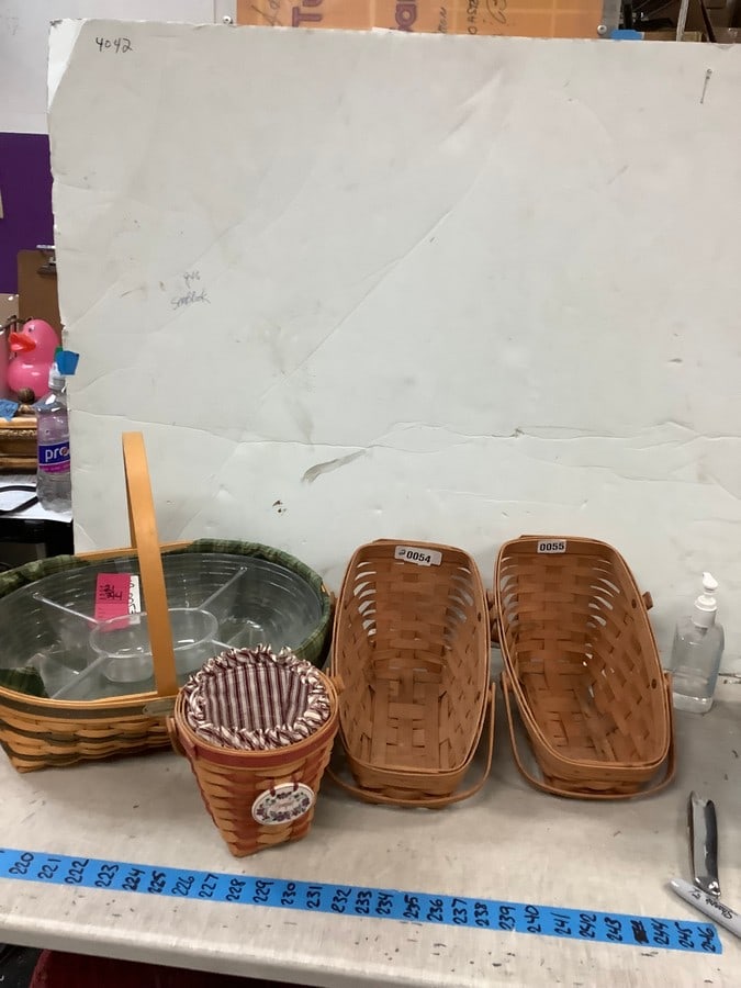 Longaberger wicker baskets signed on bottom (1 of 1)