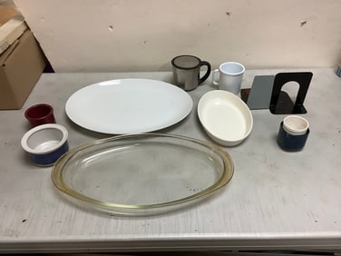 Mikasa Dish, Mugs, Pyrex Serving Tray, Serving Dishes and More