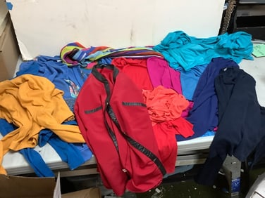 Lot of Colored Shirts and Scarf Various Sizes
