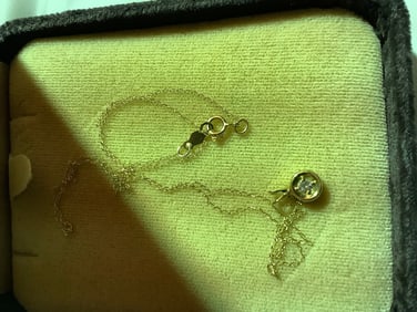 14K Gold Necklace with Diamond Pendant