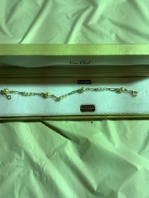 14K Gold and pearl bracelet 7 inches