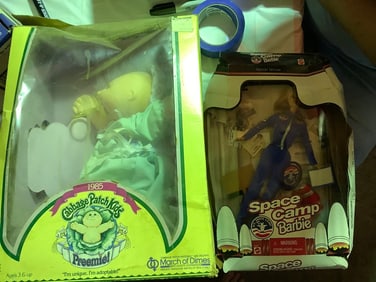 Space Camp Barbie (Box has damage) 1985 Cabbage Patch Doll (Box has damage)