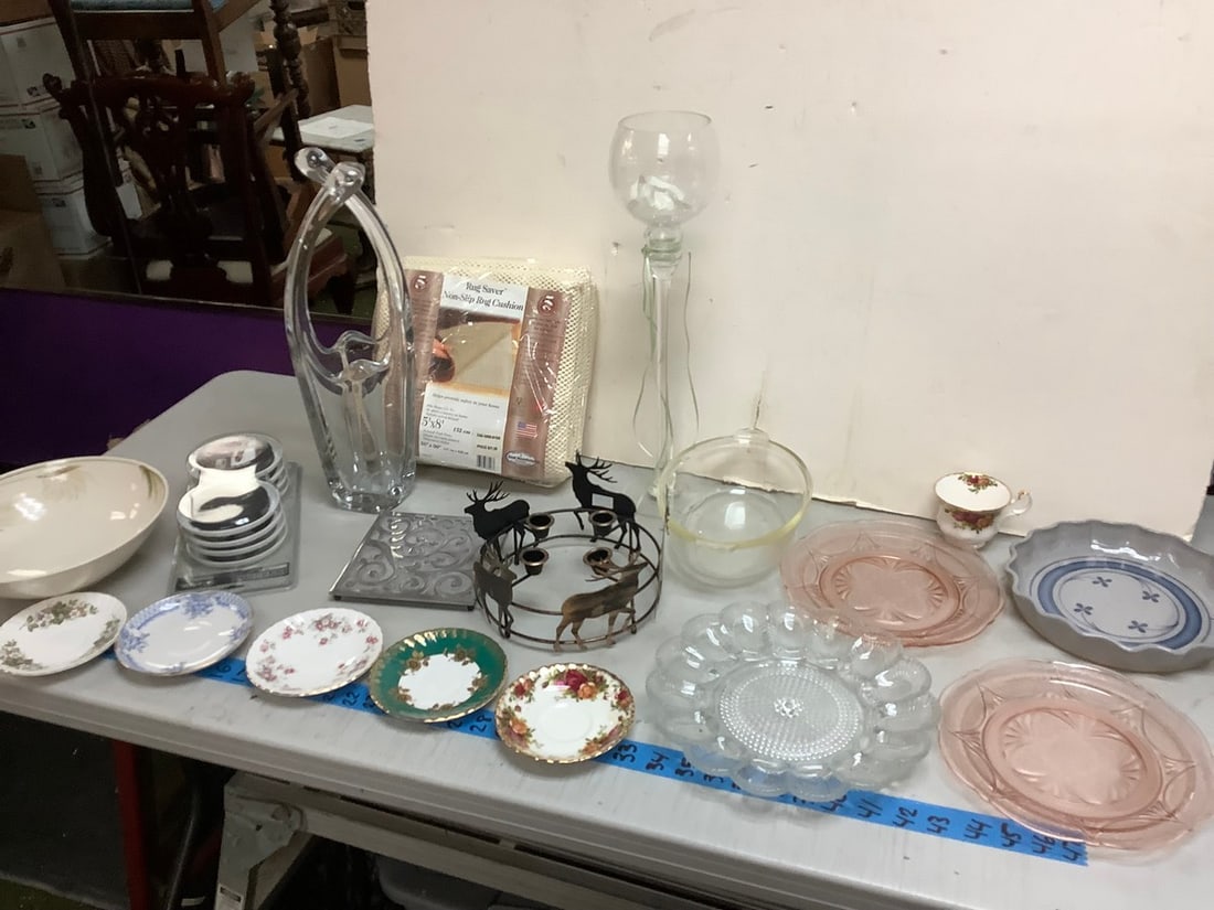 OLD BOMBAY ROSES cup, St. petersburg russia decorative saucer, ROSINA wild flowers, metal deer (1 of 1)