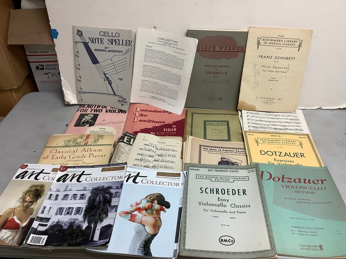 Vintage songbooks/music books and art magazines(Dotzauer, Schroeder, American art collector, and: Vintage songbooks/music books and art magazines(Dotzauer, Schroeder, American art collector, and more)