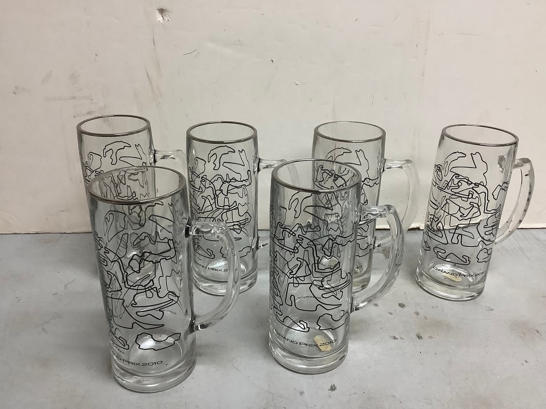 Grand Prix 2010 glass mugs(7.75in.tall): Grand Prix 2010 glass mugs(7.75in.tall)