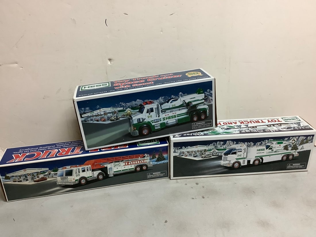HESS collectibles(toy truck and helicopter, firetruck, Toy truck and space cruiser with scout) (1 of 1)