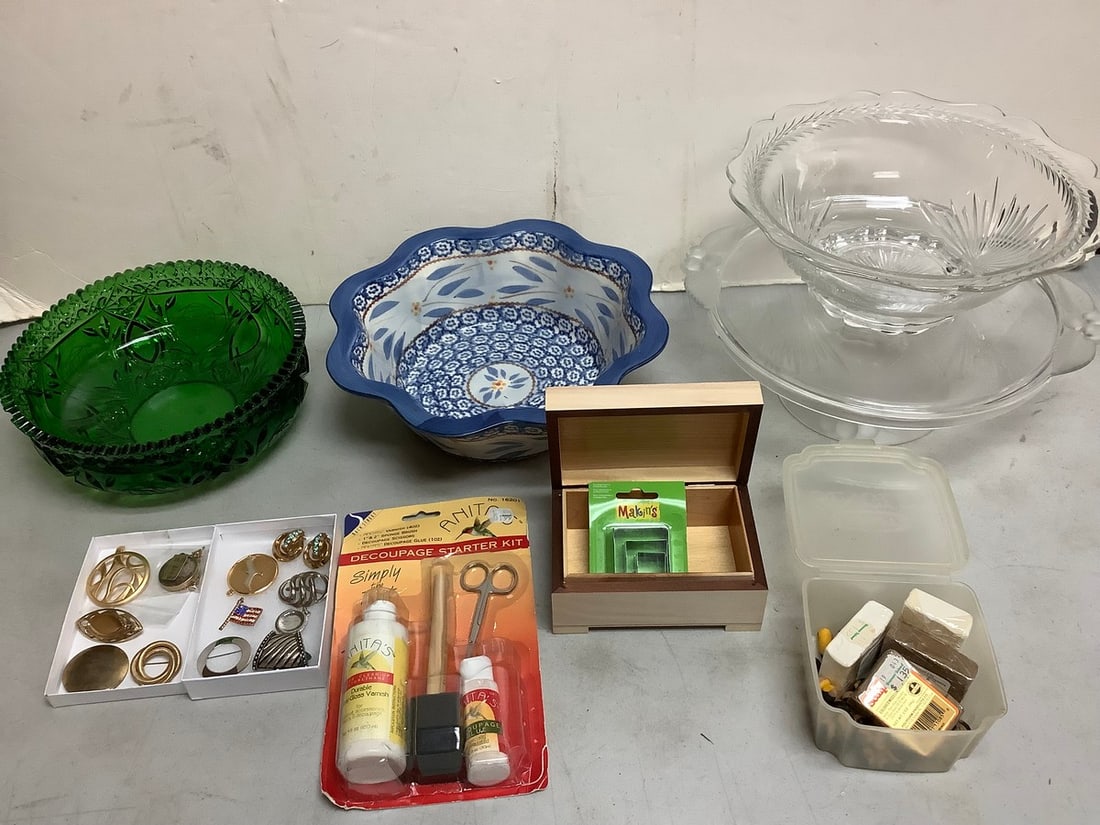 Decoupage starter kit, pins, serving bowls, and more (1 of 1)