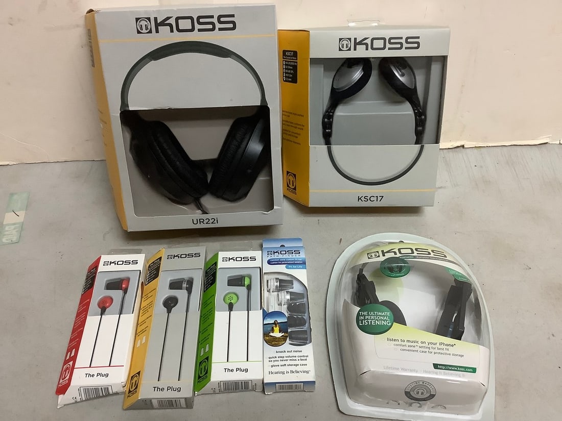Various Koss headphones and earbuds(new in box) (1 of 1)