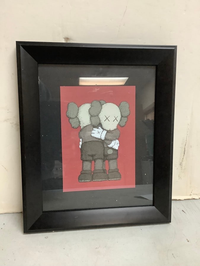 Kaws framed print(10in.x12in.): Kaws framed print(10in.x12in.)
