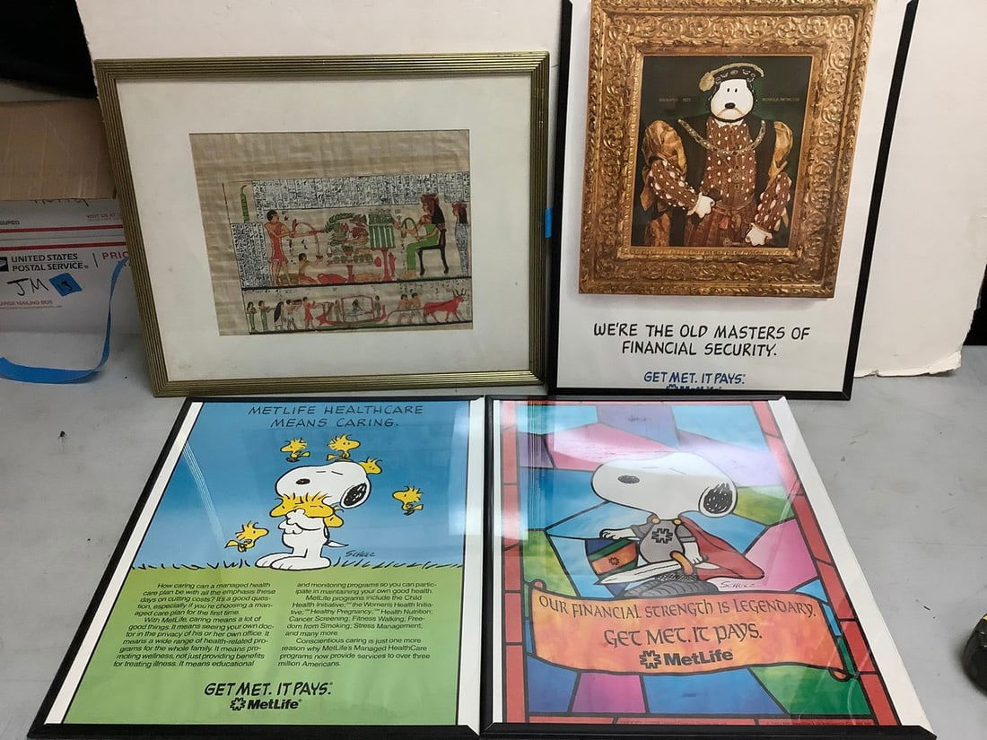 MetLife Peanuts prints and other framed artwork(largest 17.5in.x21.5in.) (1 of 1)