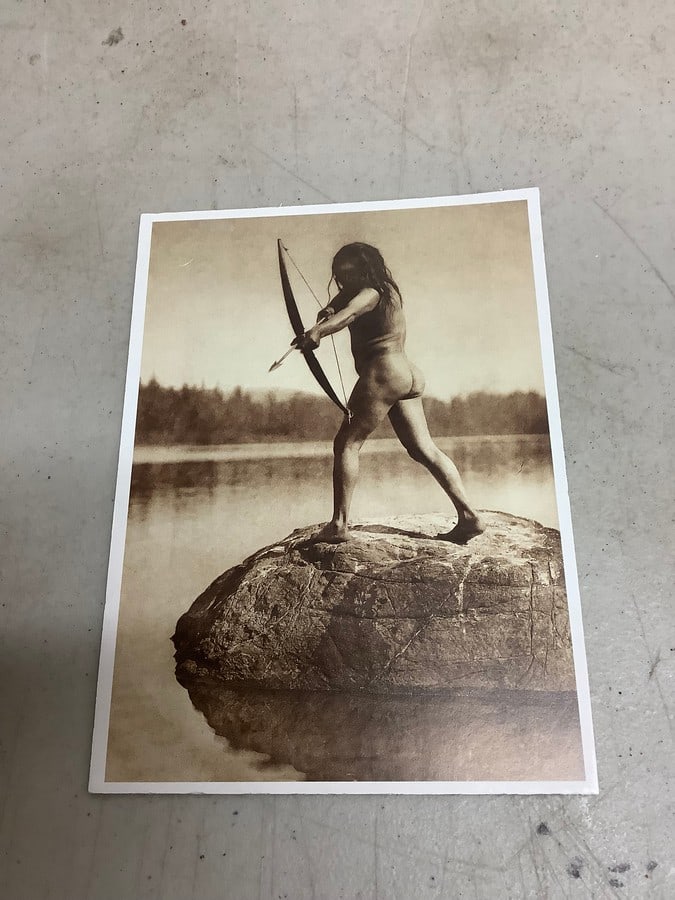 The Bowman print on board by Edward S. Curtis(5in.x7in.) (1 of 1)