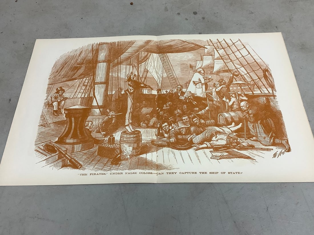 Vintage Thomas Nast woodcut print(10.5in.x17in.) (1 of 1)