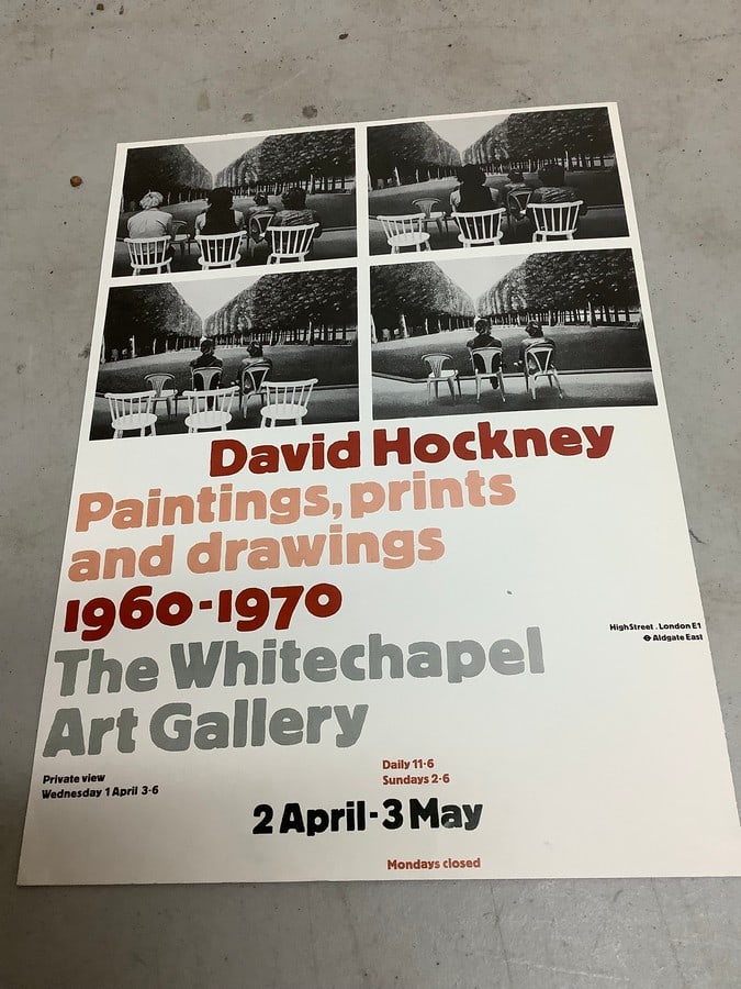 David Hockney 1980's print on cardstock(9.25in.x13in.) (1 of 1)