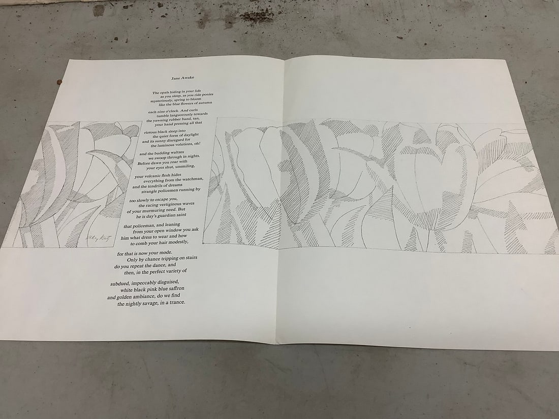 Frank O' Hara Alex Katz lithograph(18in.x12in.) (1 of 1)