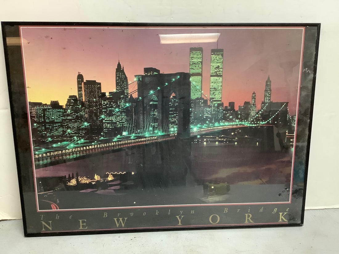 The Brooklyn Bridge framed photograph (New York-28.25in.x20.25in.) (1 of 1)