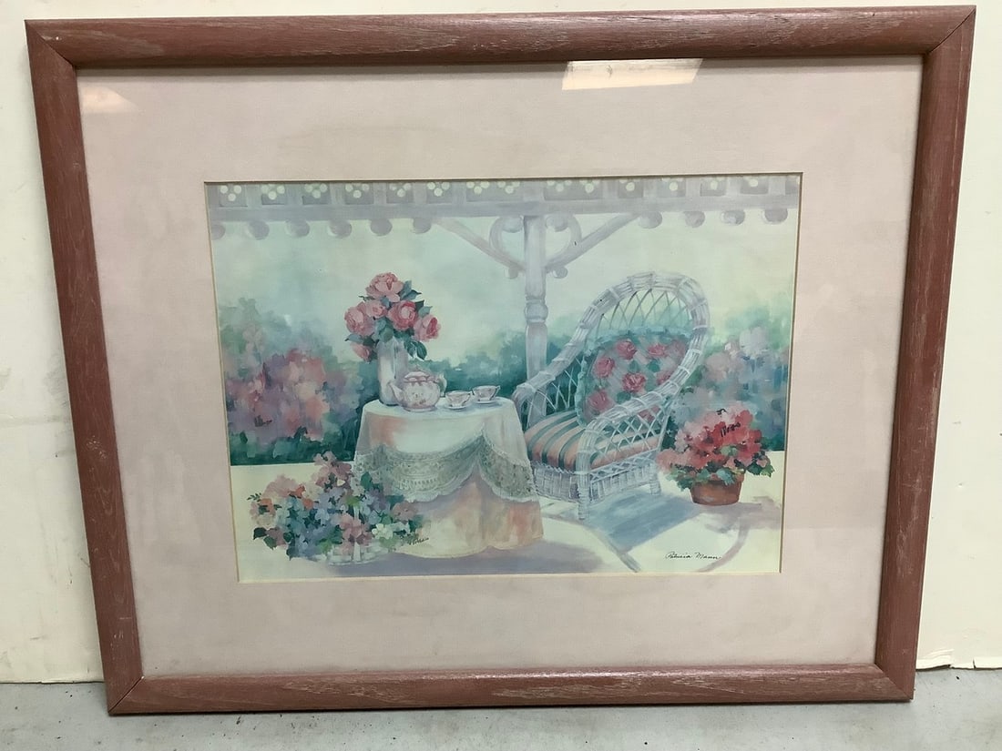 Framed artwork signed Patricia Mann(21.5in.x17.5in.) (1 of 1)
