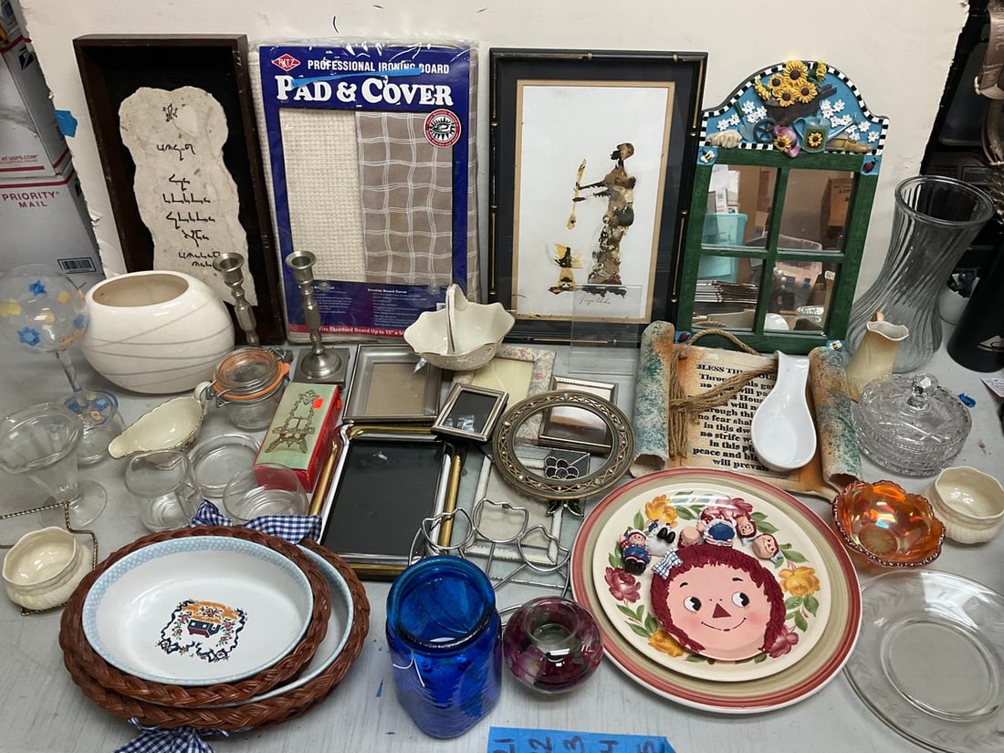 Assorted Ceramics(Lenox, Belleek, Corningware, etc) Empty Frames, Wall Decor, Candle Holders, Glass (1 of 1)