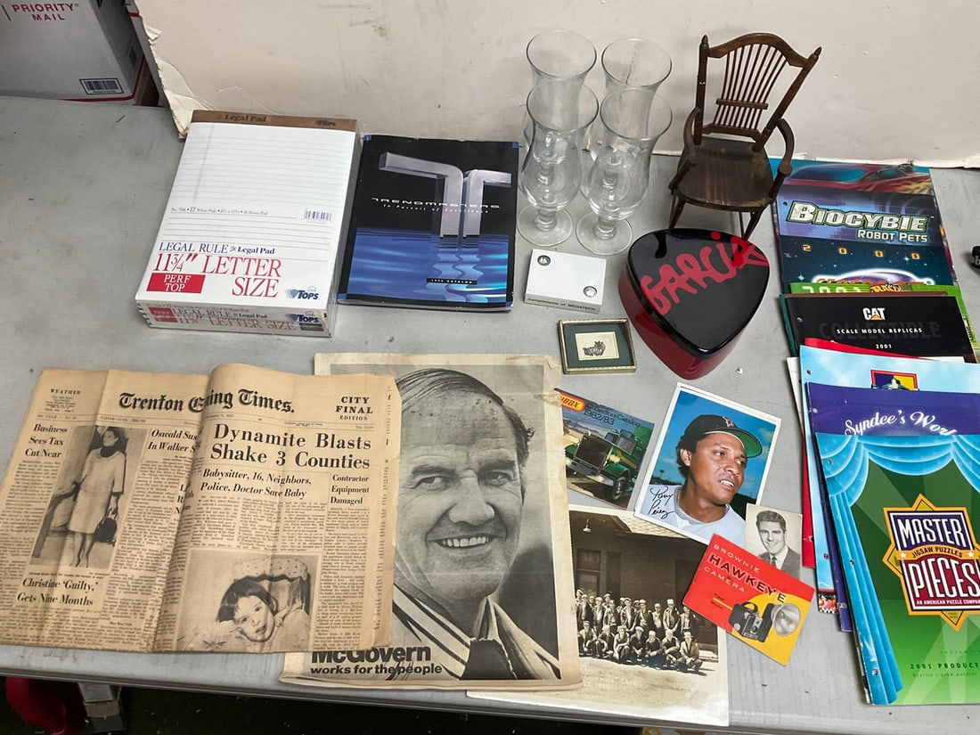 Garcia Tin, Vintage Newspapers/Catalogs, Photographs, Drinking Glasses(8 in) and more (1 of 1)