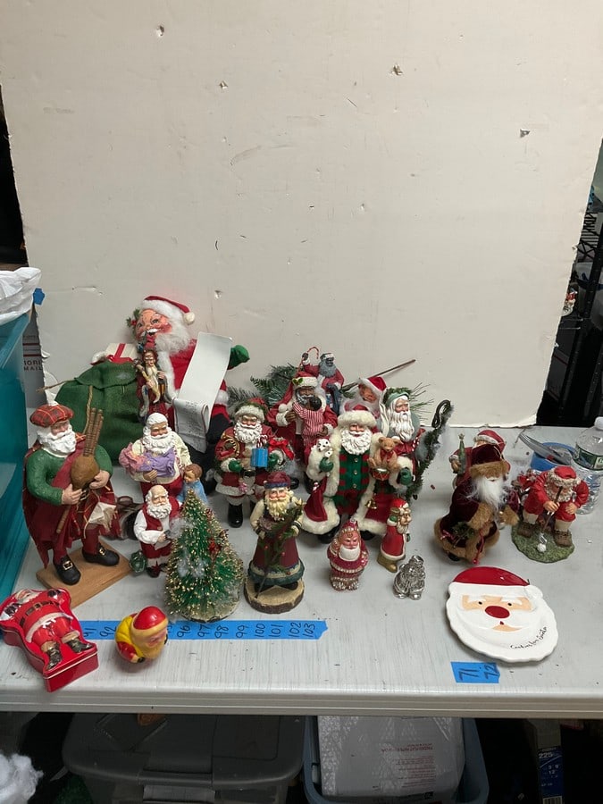 ANNALEE SANTA figures, black santa figures, Santa ornaments, Scottish bagpipe santa and more 17in (1 of 1)