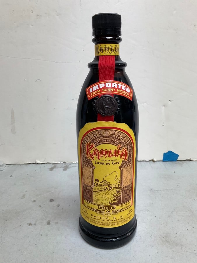Kahlua(750mL): Any contents in bottle is Free; You are bidding on the bottle & unbroken tax stamp