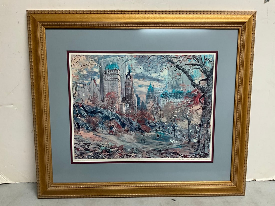 Fall in Central Park framed print signed Kamil Kubik(25.25in.x29in.) (1 of 1)