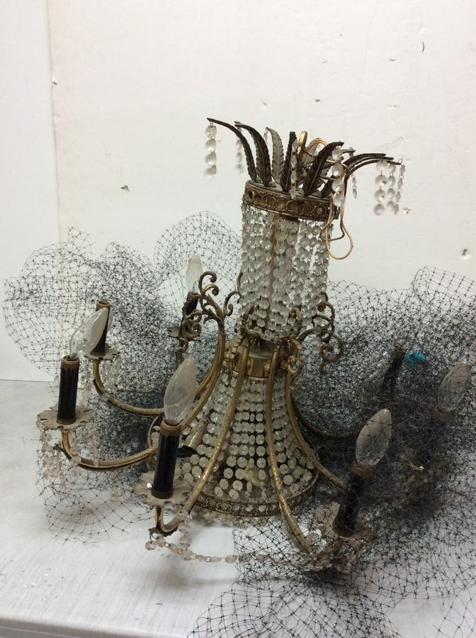 Vintage chandelier light fixture(about 22in.tall): Vintage chandelier light fixture(about 22in.tall)