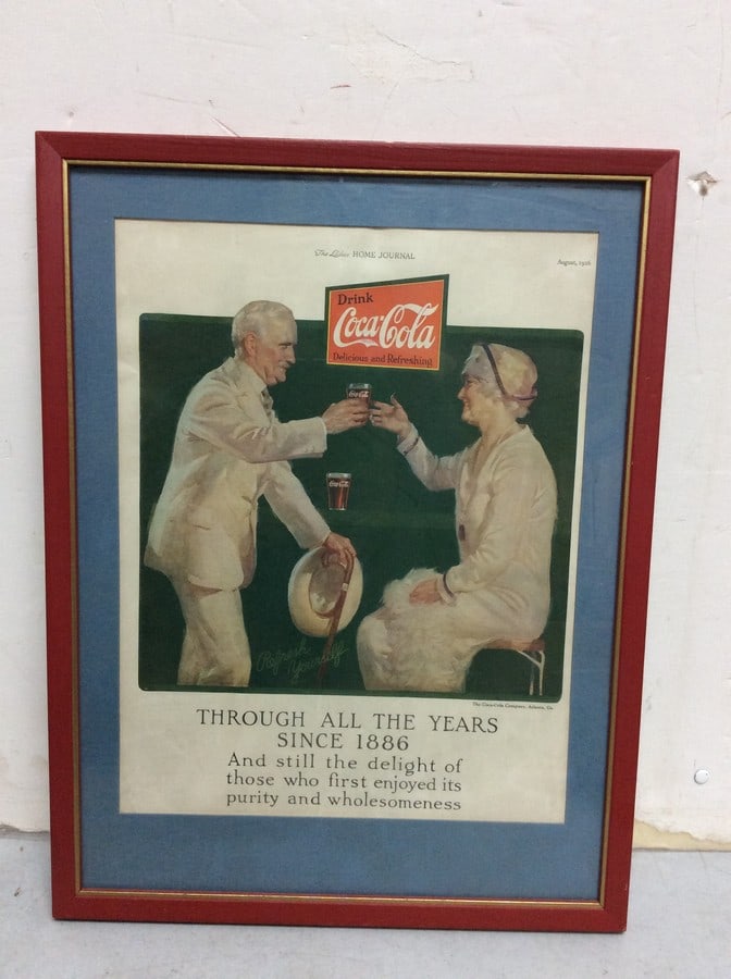 Vintage 1926 framed Coca-Cola advertisement(13in.x17in.) (1 of 1)
