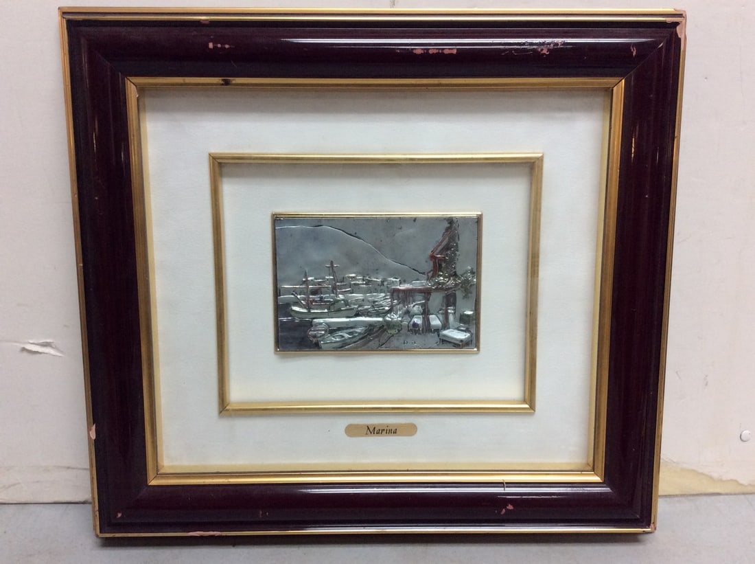 Framed sterling silver artwork signed by artist(17.5in.x15.5in.) (1 of 1)