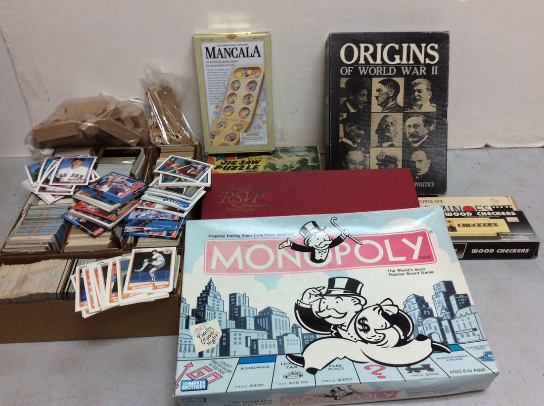 Monopoly, Whitman dominoes, wood checkers, origins of world war II, and more: Monopoly, Whitman dominoes, wood checkers, origins of world war II, and more