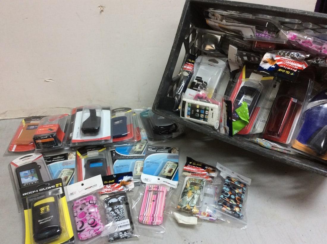 Various screen protectors and phone cases (1 of 1)